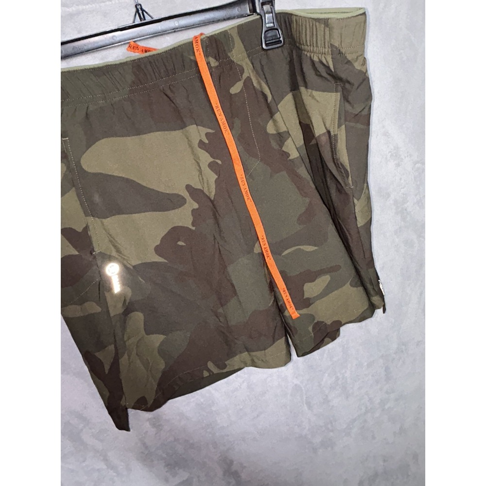 Roark Run Amok Lined Shorts Mens XL Green Camo 6" Running Athletic